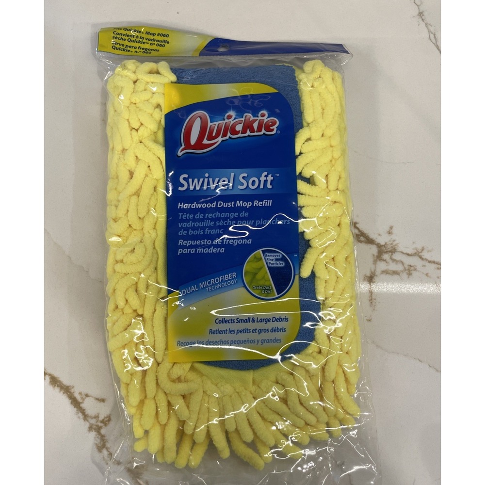 Quickie Swivel Soft Hardwood Dust Mop Refill #0604 Dual Microfiber Fits #060 New
